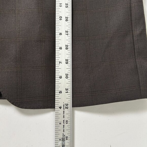 JoS A Bank Blazer Sport Coat Gordon Mens 44 Reg Brown Plaid Silk Wool Two Button - Picture 15 of 15